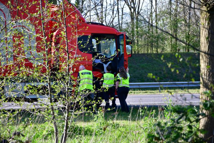 Zwaan vliegt dwars door voorruit vrachtwagen