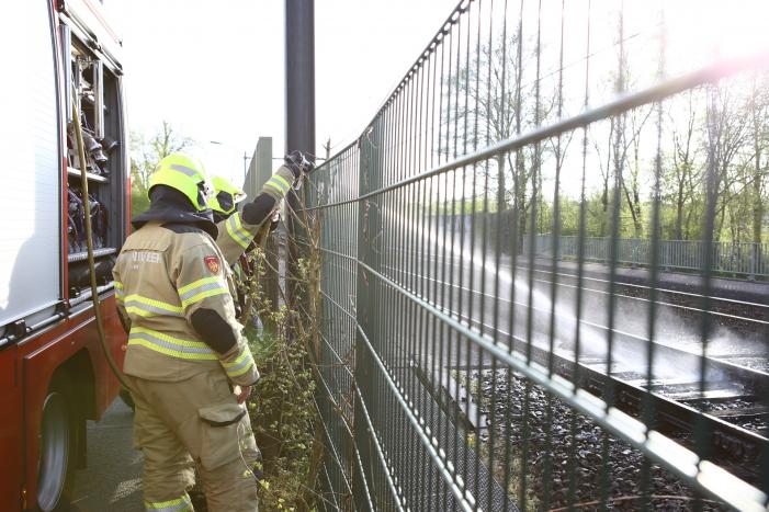 Treinverkeer tijdelijk gestremd door brandende spoorbiels