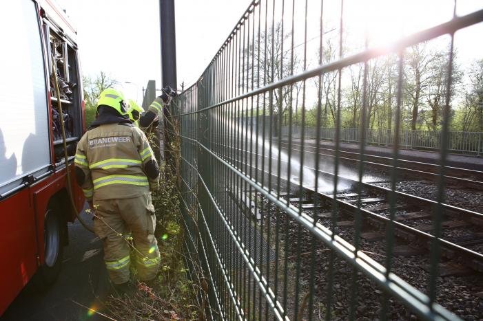 Treinverkeer tijdelijk gestremd door brandende spoorbiels