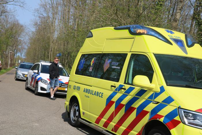 Fietsers botsen met elkaar