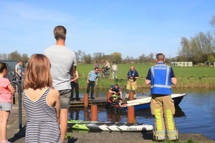 Elektrische boot gezonken voor sluis