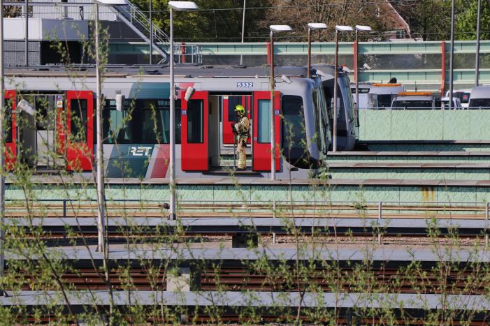 Brand bij RET remise