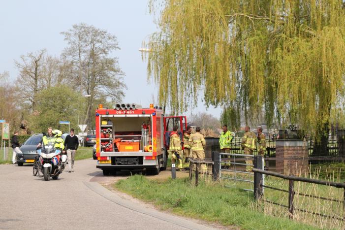 Brand in woning met rieten dak