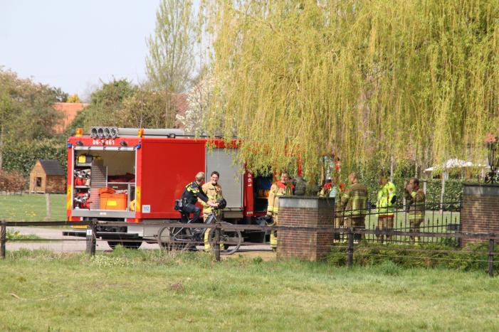 Brand in woning met rieten dak