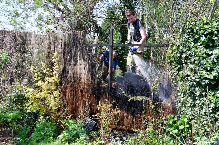 Brand in achtertuin villawoning