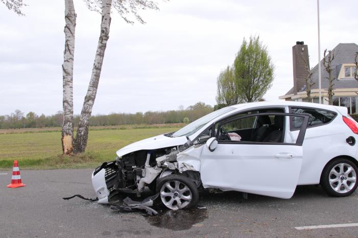 Automobilist botst tegen boom