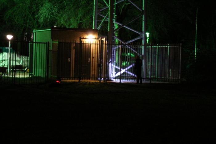 5G zendmast in brand gestoken