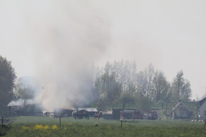 Grote brand in paardenstal