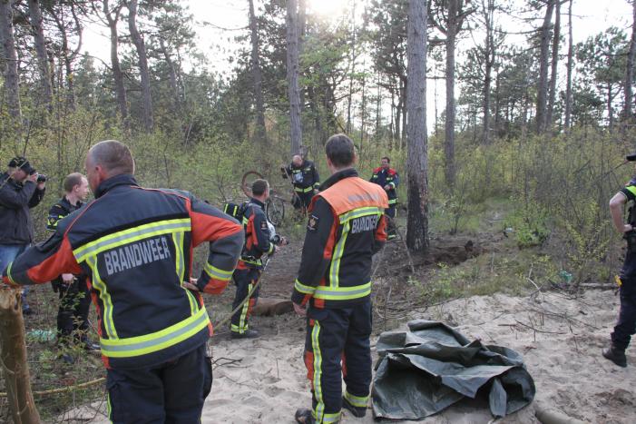 Brand in bos vermoedelijk aangestoken