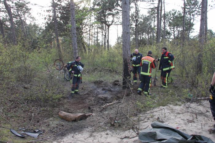 Brand in bos vermoedelijk aangestoken