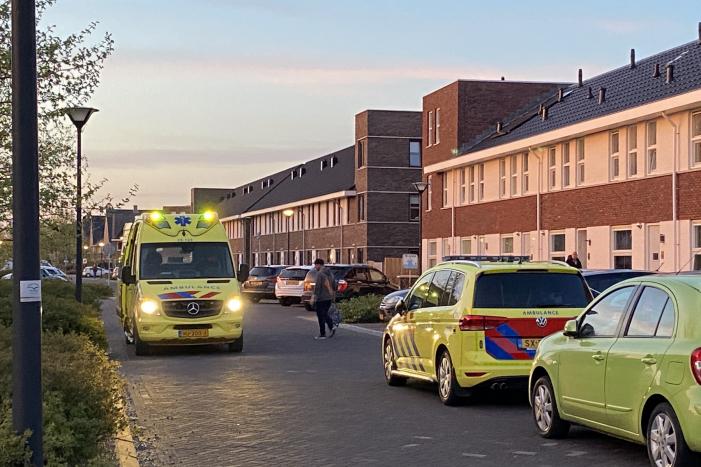 Traumahelikopter land voor een medische noodsituatie