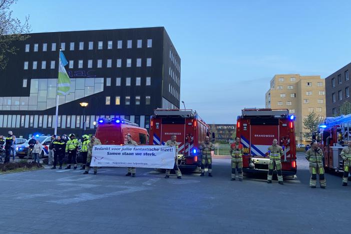 Lasershow voor zorgmedewerkers