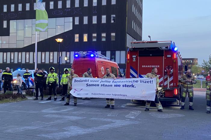 Lasershow voor zorgmedewerkers