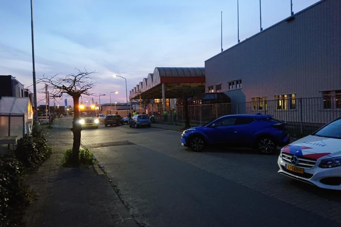 Motor klem gereden door politie