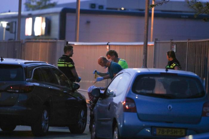 Motor klem gereden door politie