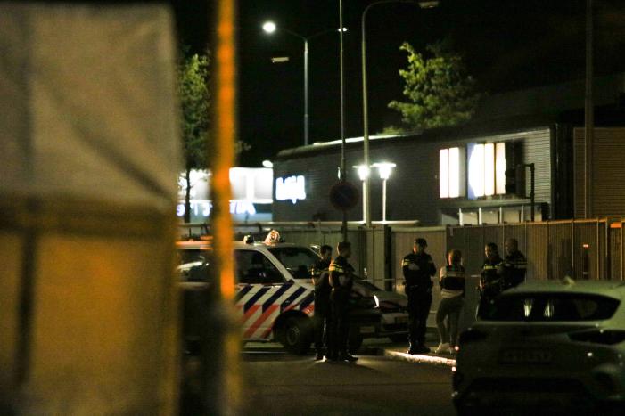 Motor klem gereden door politie