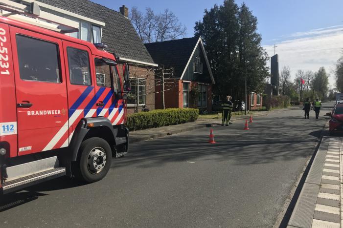 Gaslekkage in achtertuin van woning
