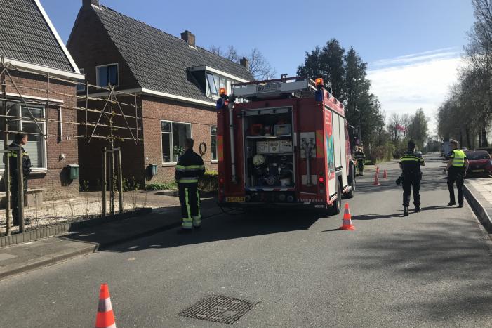 Gaslekkage in achtertuin van woning