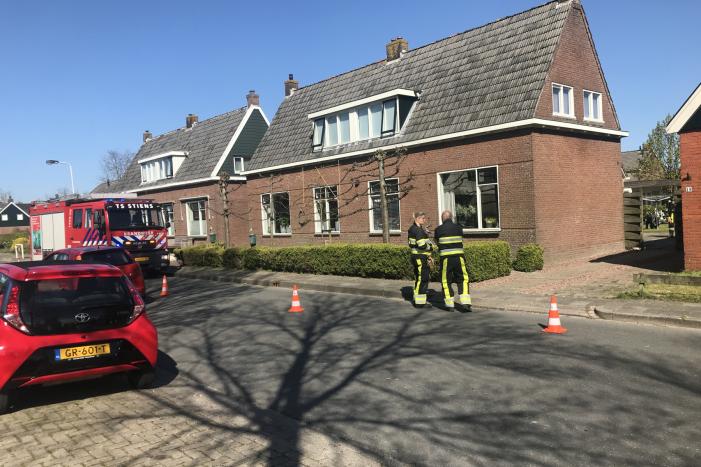 Gaslekkage in achtertuin van woning