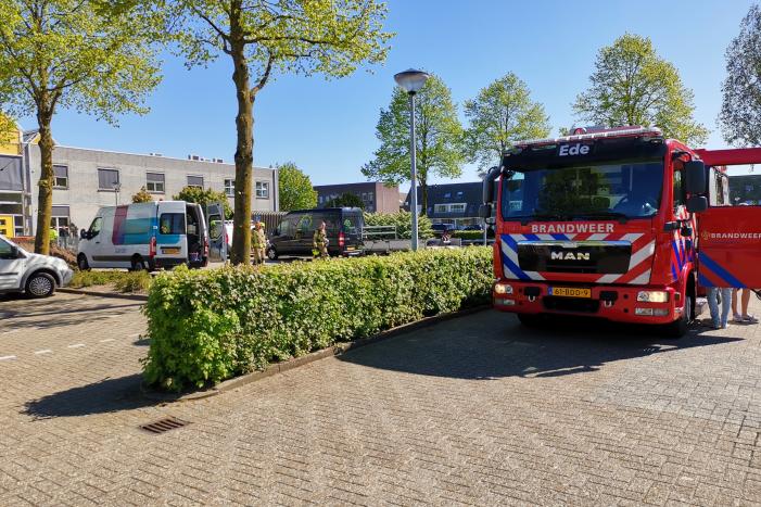 Gesprongen gasleiding na graafwerkzaamheden