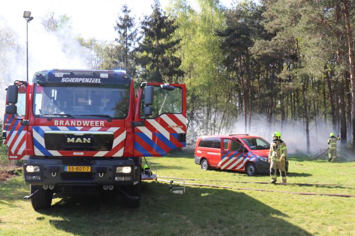 Stuk bosgebied afgebrand