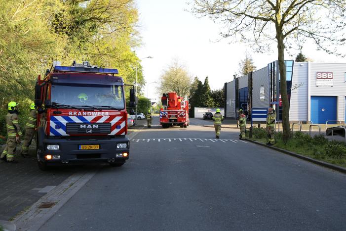 Brandweer trekt takken van boom af