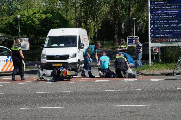 Scooterrijder gewond na ongeval
