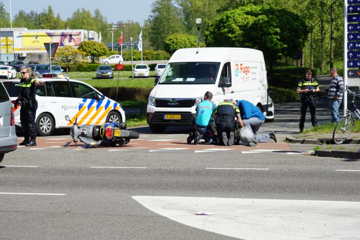 Scooterrijder gewond na ongeval