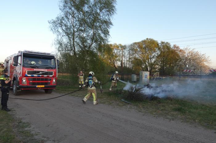 Buitenbrand langs het spoor