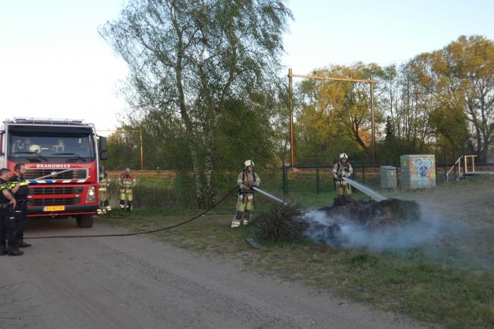 Buitenbrand langs het spoor