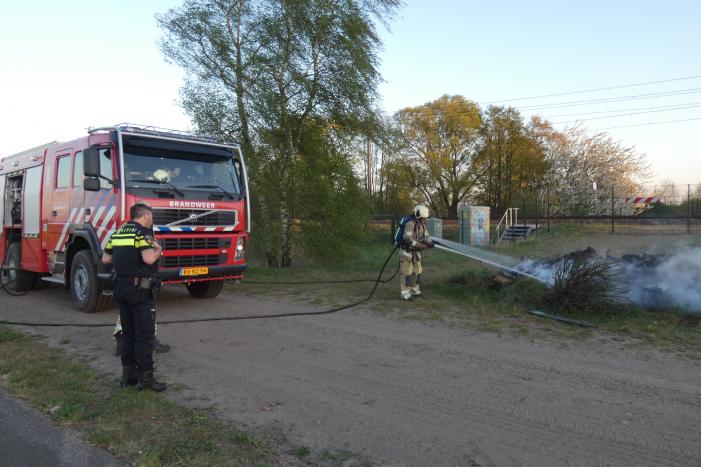 Buitenbrand langs het spoor