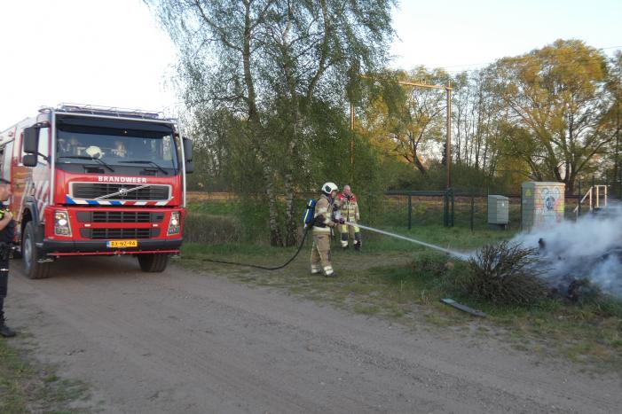 Buitenbrand langs het spoor