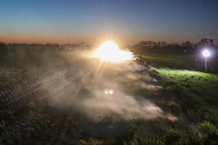 Stuk weiland vat vlam