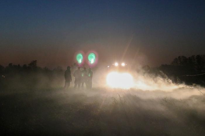 Stuk weiland vat vlam