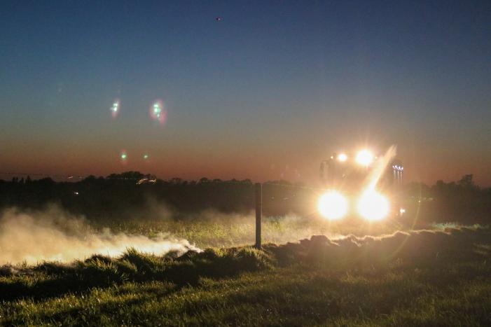 Stuk weiland vat vlam