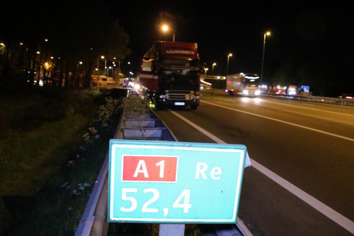 Tankstation en parkeerplaats afgesloten om lekgereden dieseltank