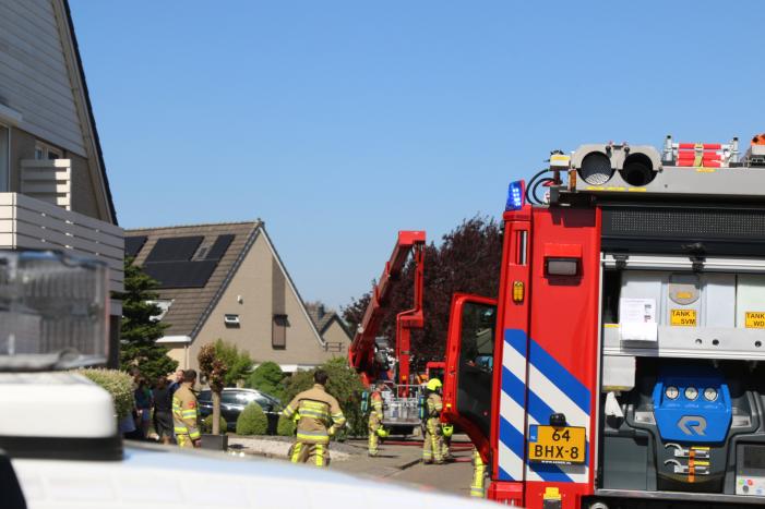 Forse brand op zolder van woning