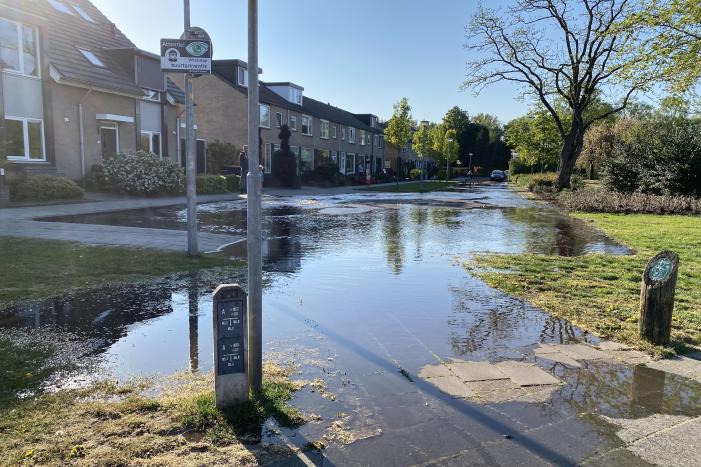 Waterballet na gesprongen leiding