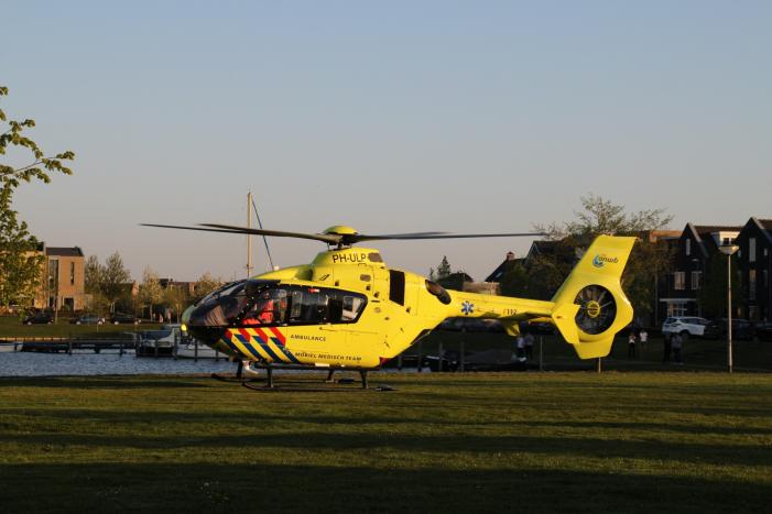 Traumahelikopter inzet trekt veel bekijks