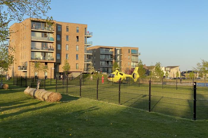 Traumahelikopter inzet trekt veel bekijks