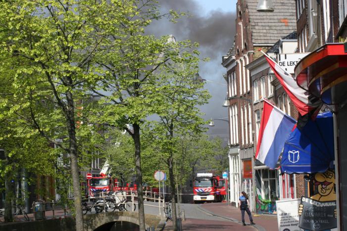Grote brand bij Discus Muziek