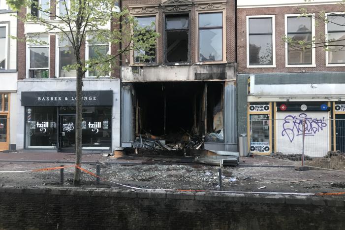 Grote brand bij Discus Muziek