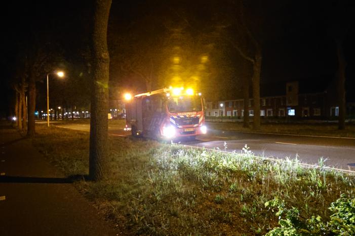 Brandweer verwijdert gevaarlijk hangende takken