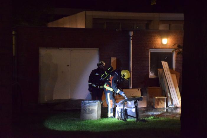 Opnieuw afvalbrand tegen gebouw Rode Kruis