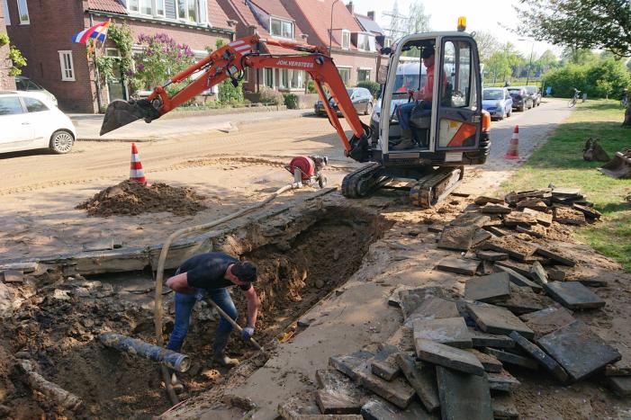 Gesprongen waterleiding zorgt voor verfrissing