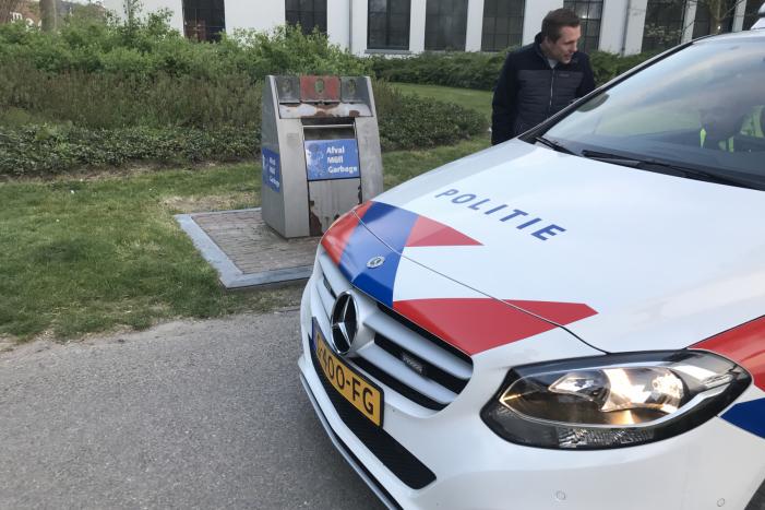 Brand in ondergrondse container