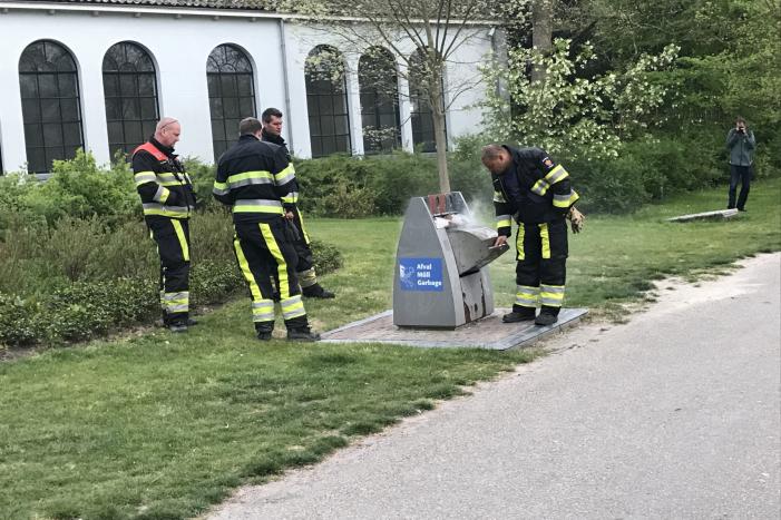Brand in ondergrondse container