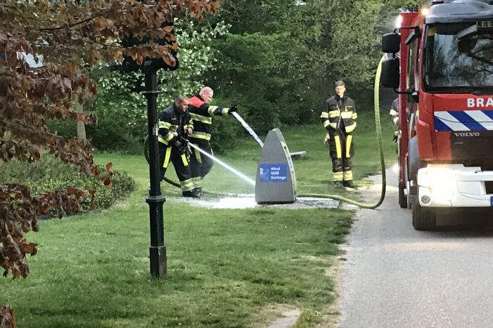 Brand in ondergrondse container