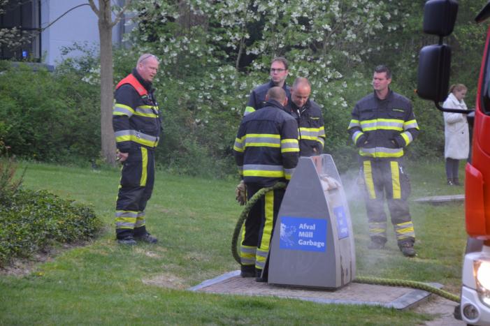 Brand in ondergrondse container