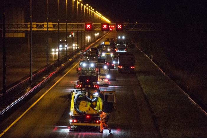 Nachtafsluiting snelweg vanwege onderhoud